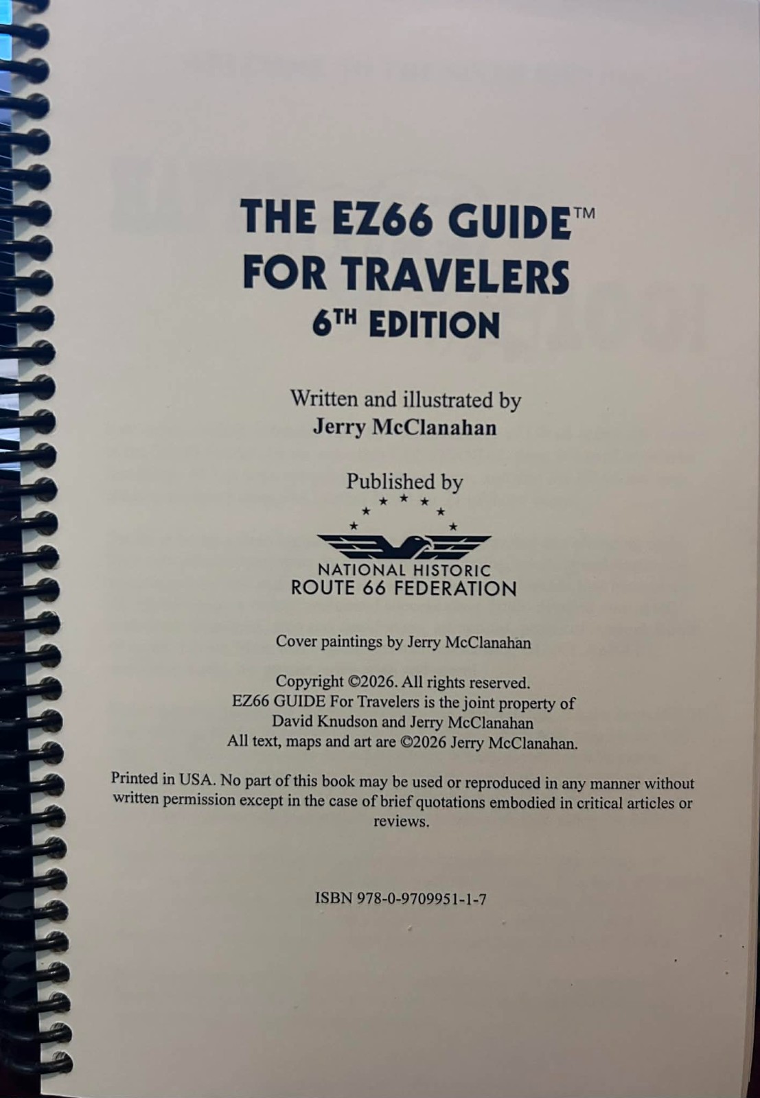 ROUTE 66 EZ 66 GUIDE for TRAVELERS NEW 6th Edition Map Book and Directions
