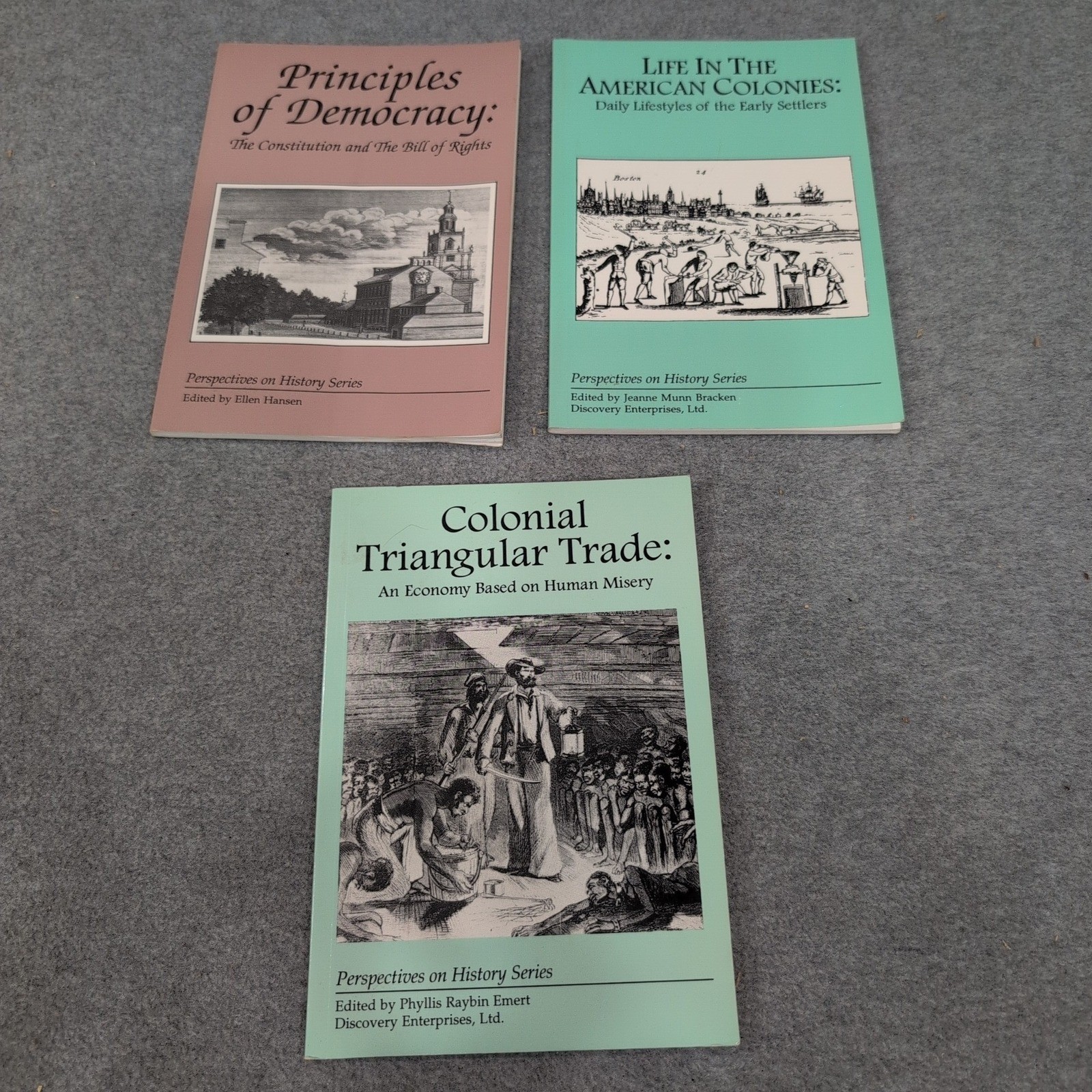 Perspectives on History Series 3 Book Set Colonial America Democracy Trade VG