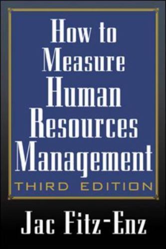 How to Measure Human Resource Manag- 9780071369985, hardcover, Jac Fitz-enz, new