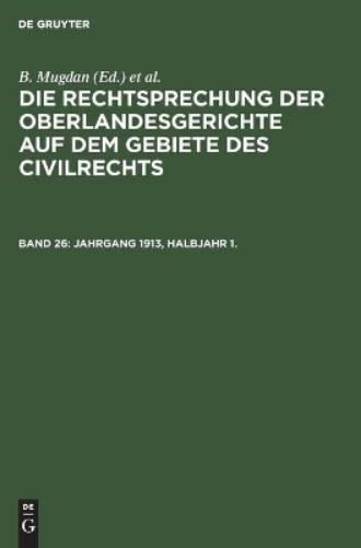 Jahrgang 1913, Halbjahr 1. (Hardback)