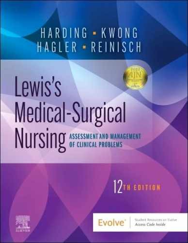 Lewis’s Medical-Surgical Nursing: – Hardcover, by Harding PhD RN – Very Good p