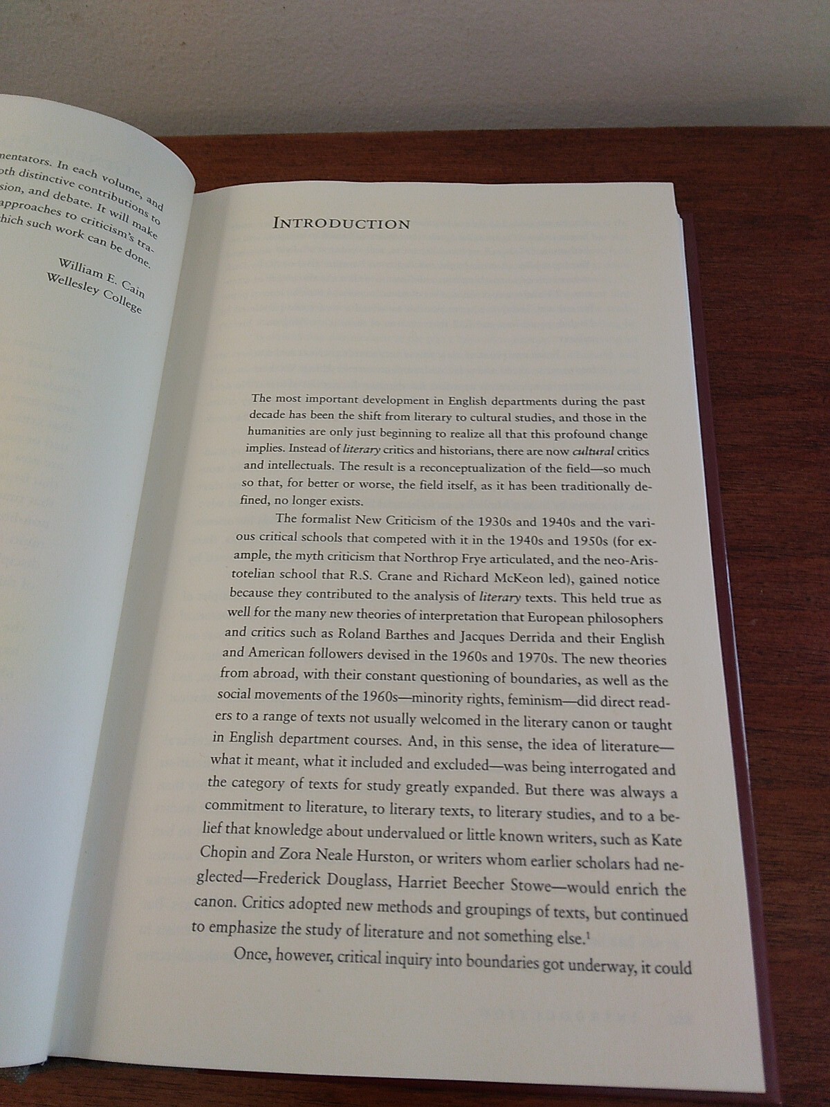 Reconceptualizing American Literary/Cultural Studies… ed. William E Cain. HC