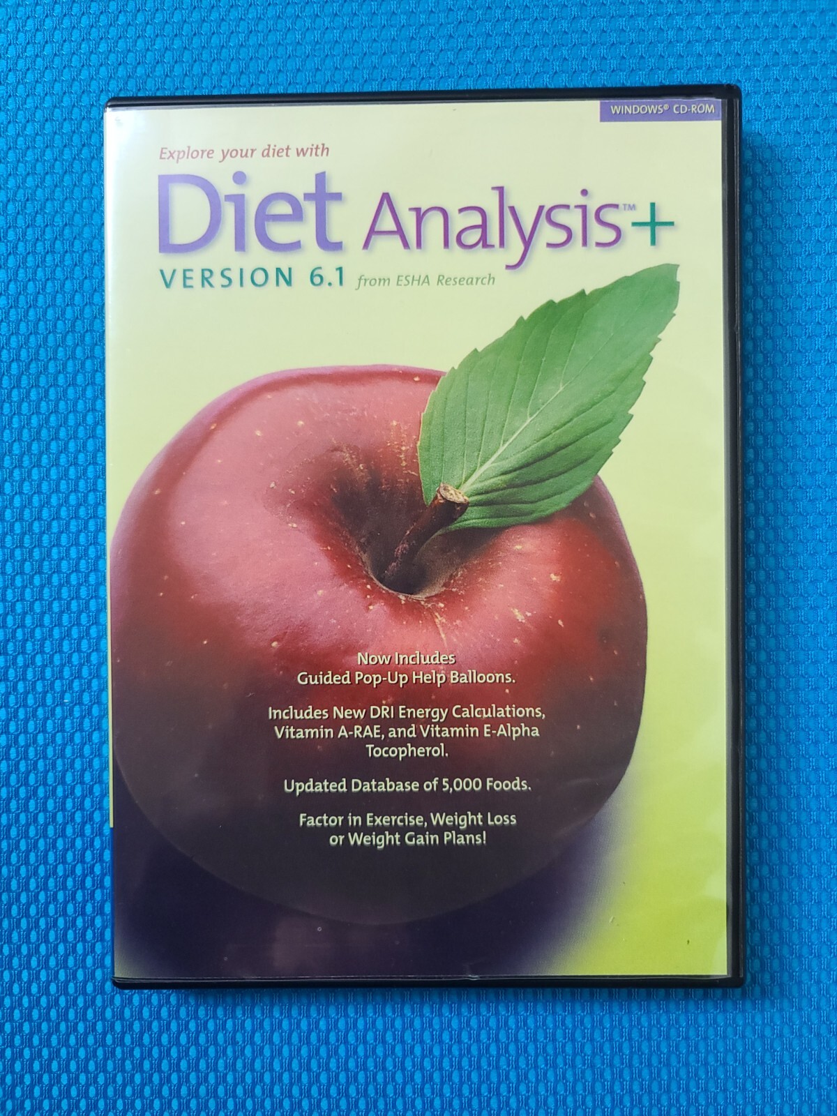 Diet Analysis+ Version 6.1 from ESHA Research 2004, Windows CD (9780534594398)