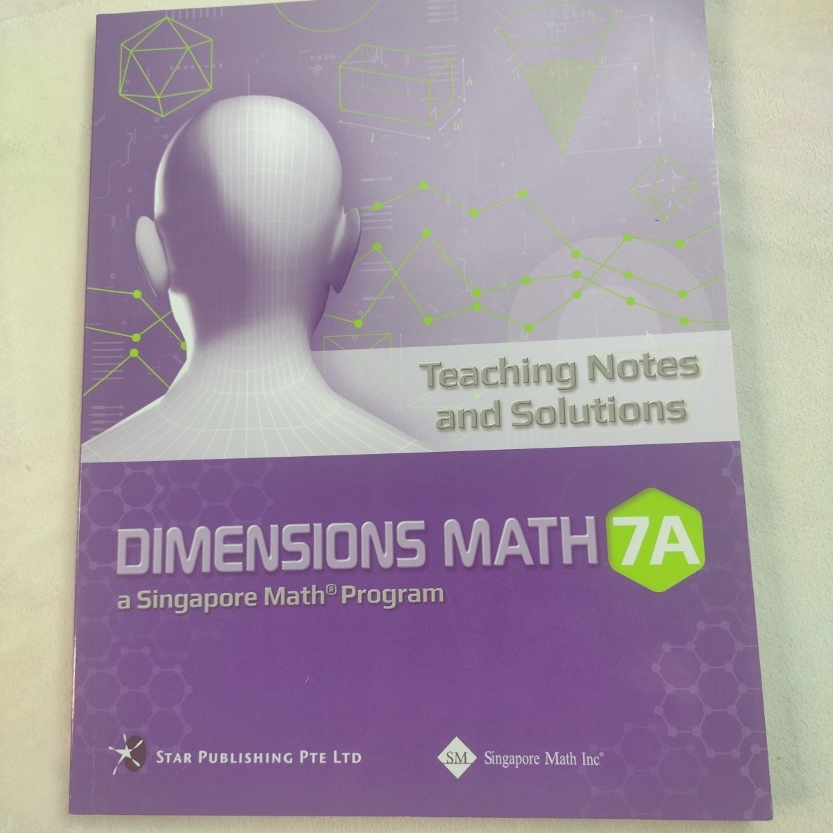 DIMENSIONS MATH 7A Teaching Notes & Solutions Singapore Math Paperback Like New