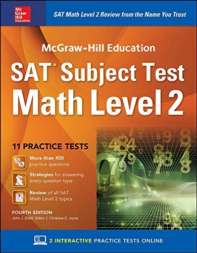 MCGRAW-HILL EDUCATION SAT SUBJECT TEST MATH LEVEL 2, By John Diehl