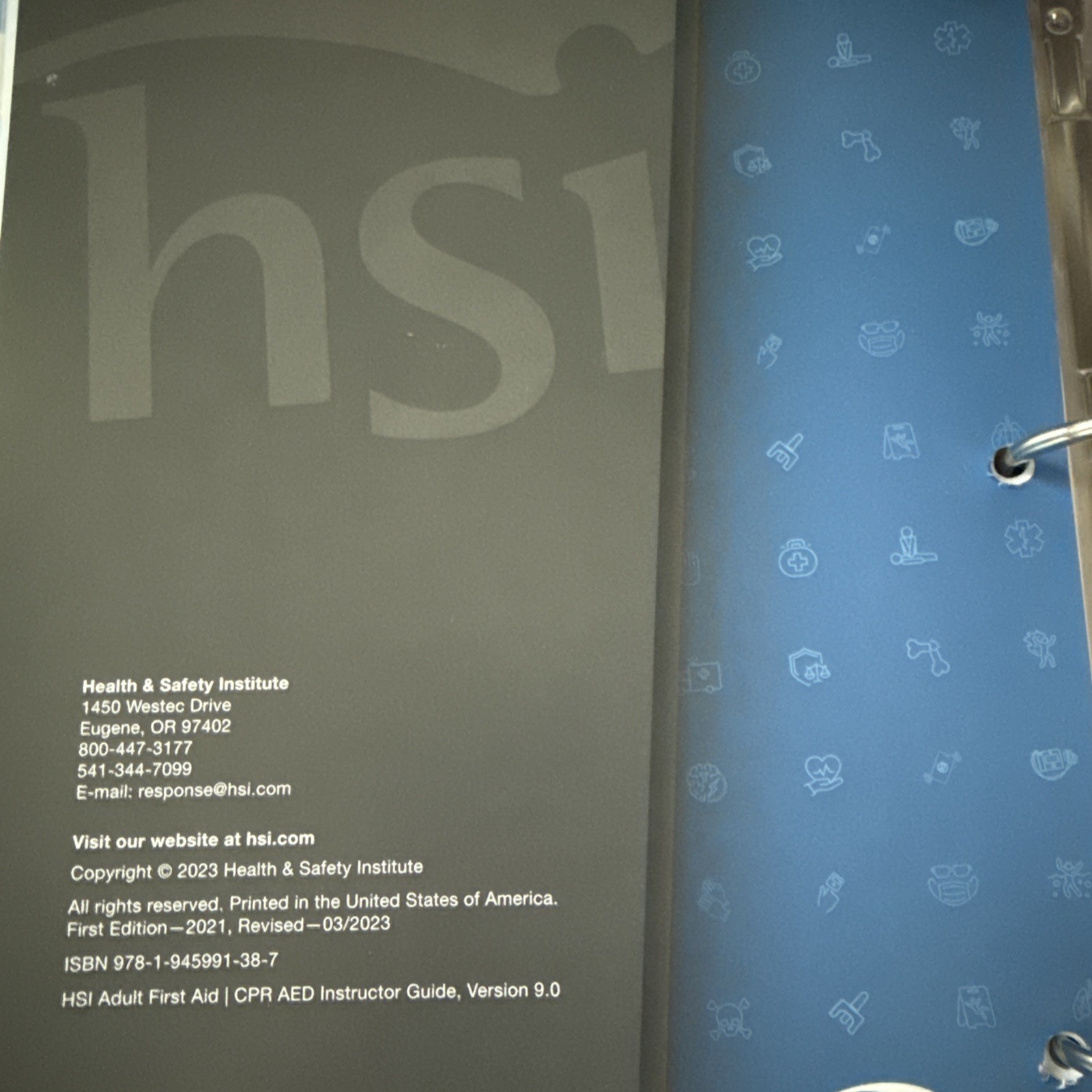 HSI instructor Guide Version 9.0, 2021
