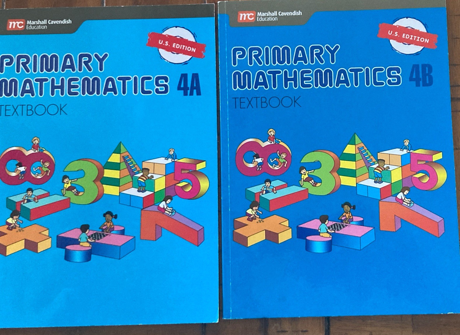 Marshall Cavendish Primary Mathematics 4A & 4B Textbooks U.S. Ed (2 Books)
