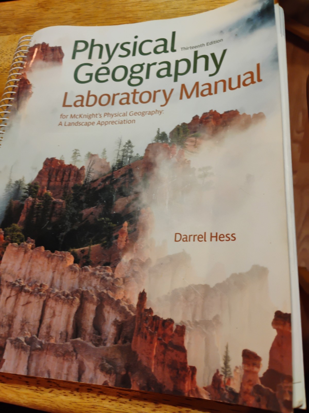 Physical Geography Laboratory Manual Paperback Darrel Hess