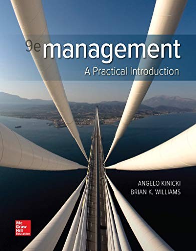 LOOSE LEAF FOR MANAGEMENT By Angelo Kinicki & Brian K. Williams **BRAND NEW**