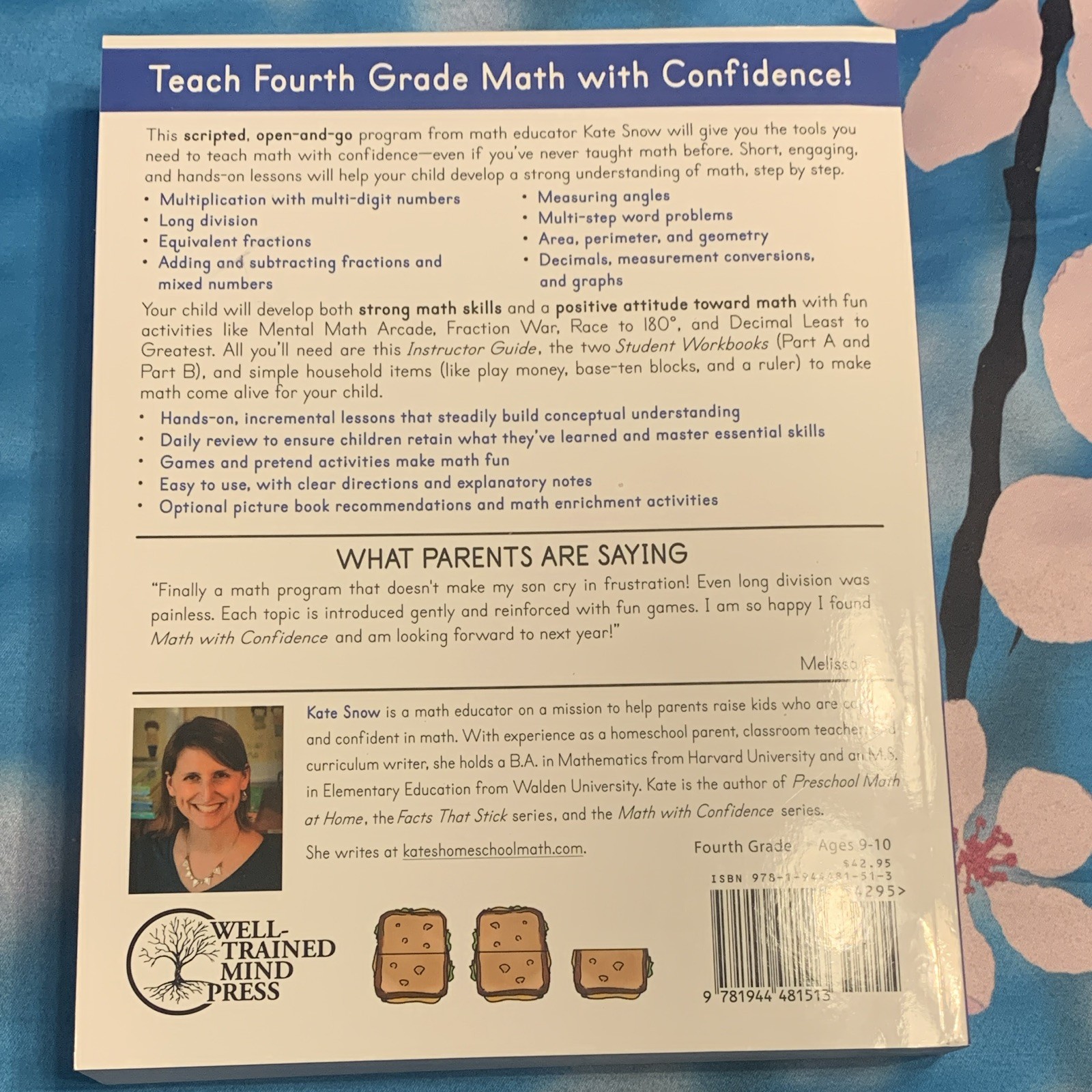 Kate Snow Fourth Grade Math with Confidence Instructor Guide Paperback 2020