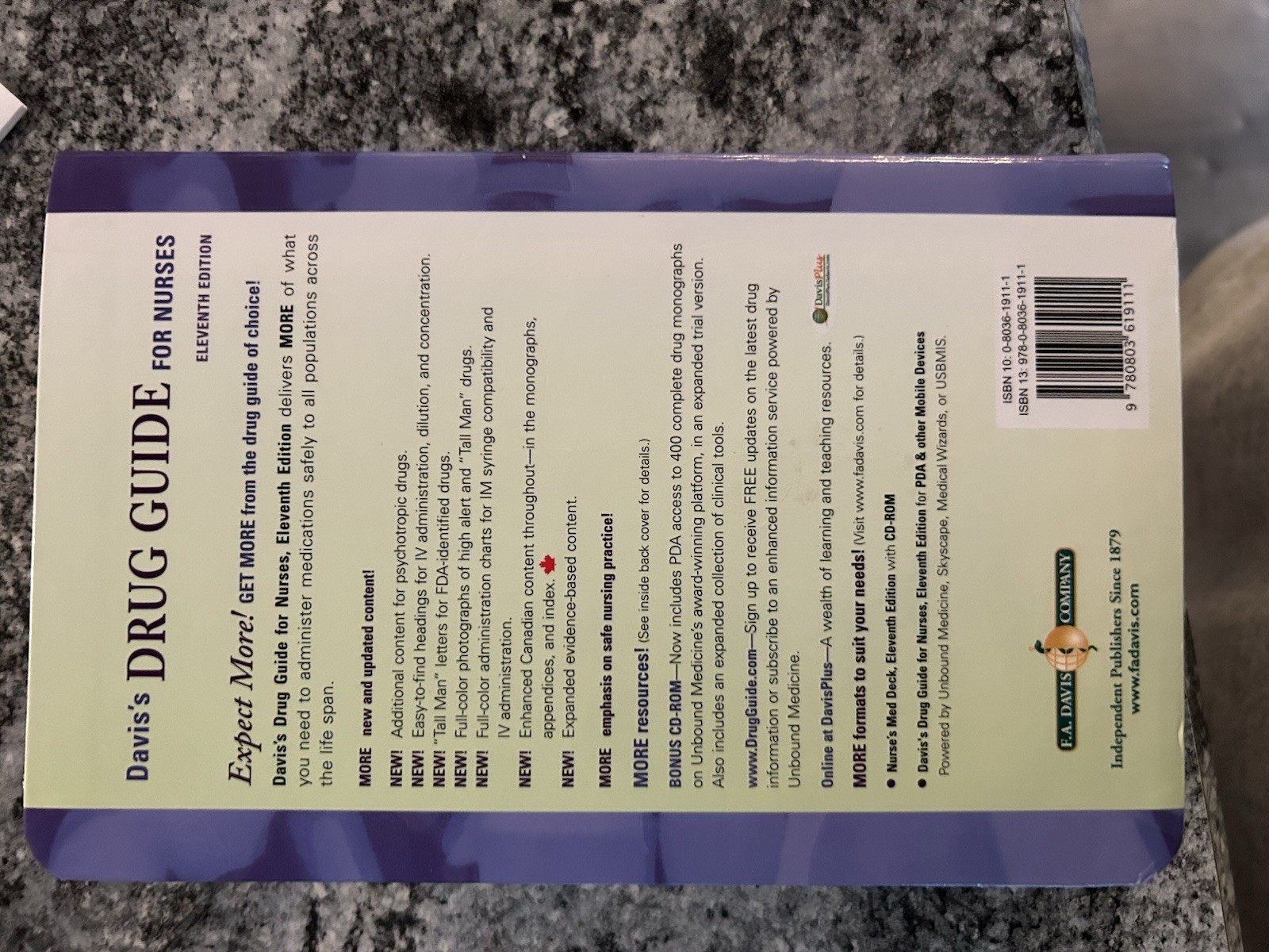 Davis’s Drug Guide for Nurses Eleventh Edition 2009 with CD PB 20th Anniversary