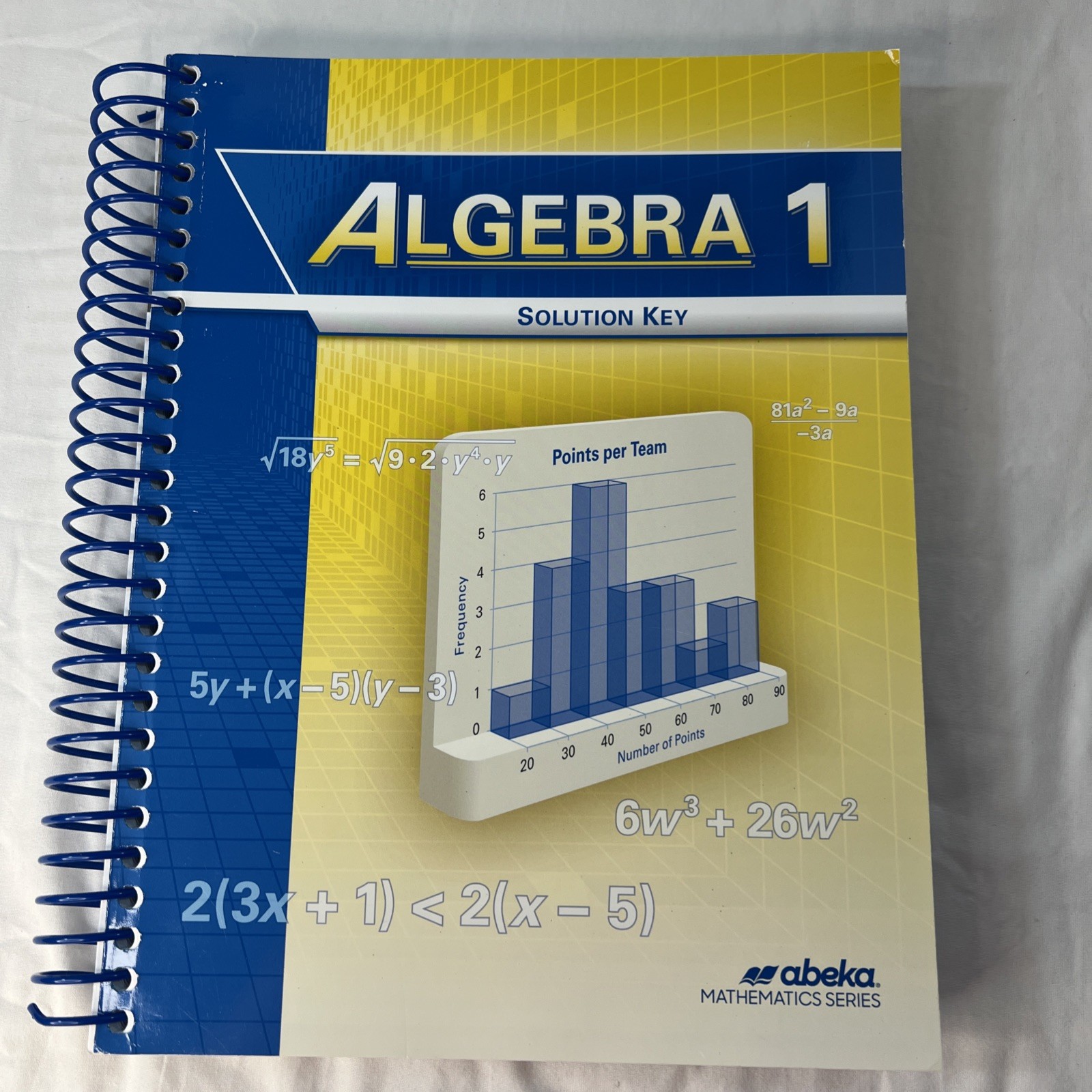 Abeka Algebra 1 Solution Key 9th Grade Mathematics Spiral bound paperback
