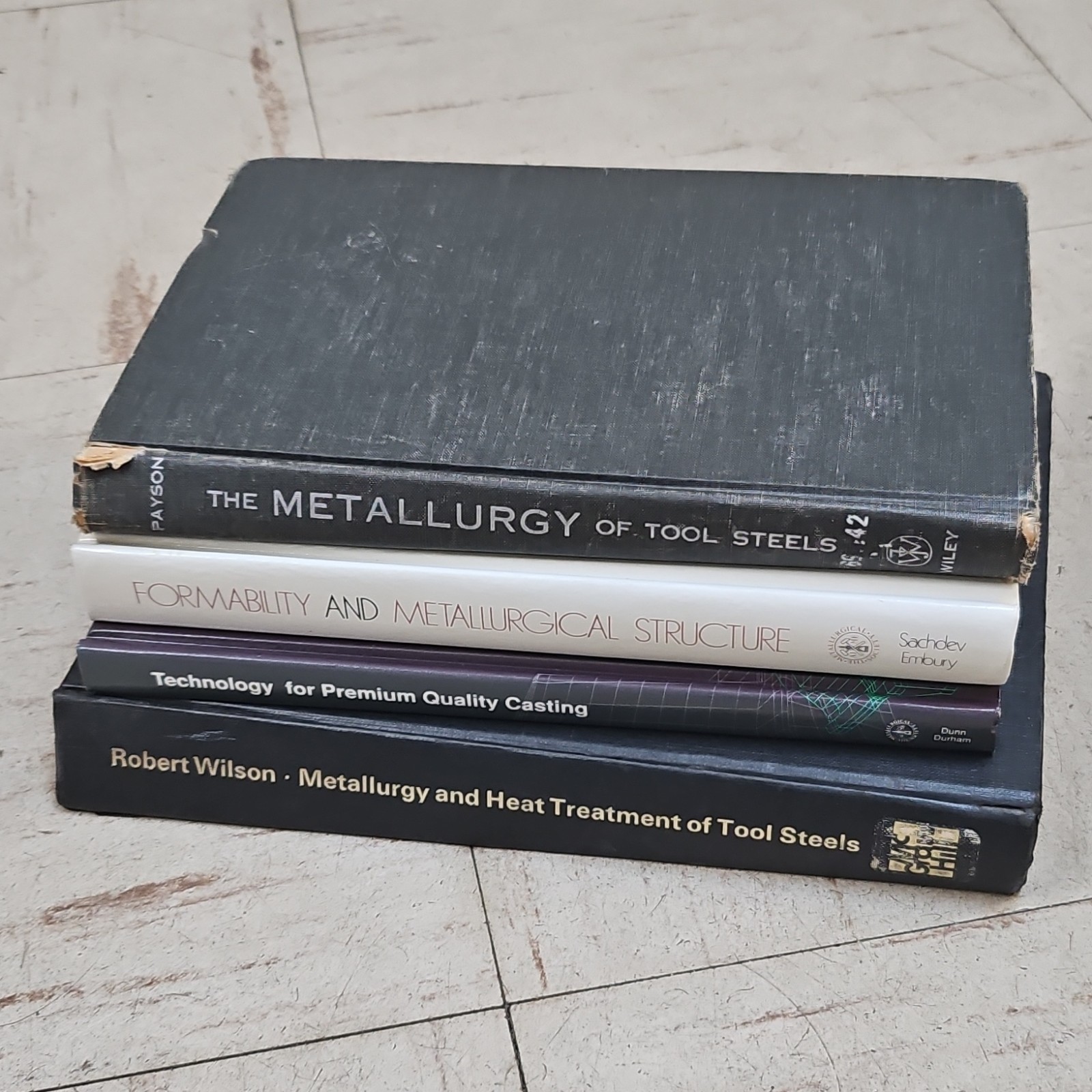 collection of metallurgical treatment of Tool steels, and Casting books.