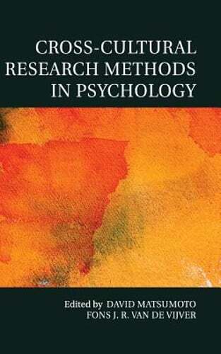 Cross-Cultural Research Methods in Psychology by David Matsumoto: New