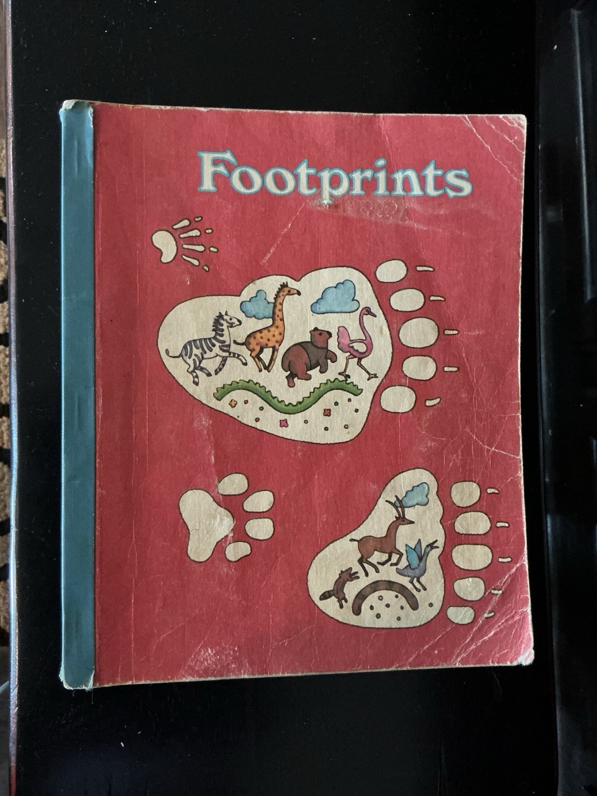 Vintage Reader 1st Grade “Footprints” Hard Paperback Reader Textbook 1970s
