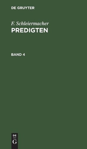 F Schleiermacher Predigten (Hardback)