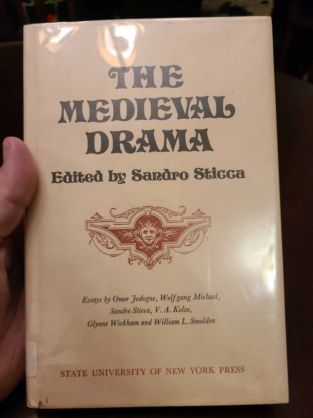 MEDIEVAL DRAMA By Sandro Sticca, 1972, HC, DJ, Ex Library