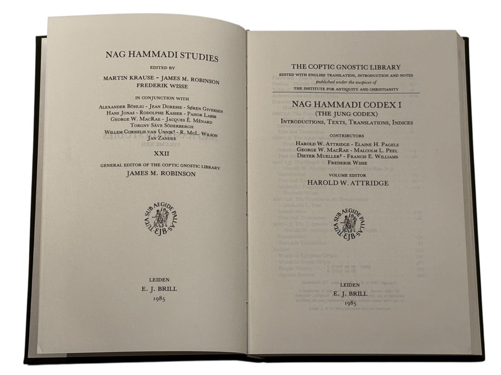 The Nag Hammadi Codex 1 The Jung Codex Collectible Cloth First Edition, HC Good