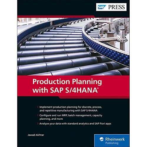 PRODUCTION PLANNING WITH SAP S/4HANA (SAP PRESS) By Jawad Akhtar – Hardcover VG+