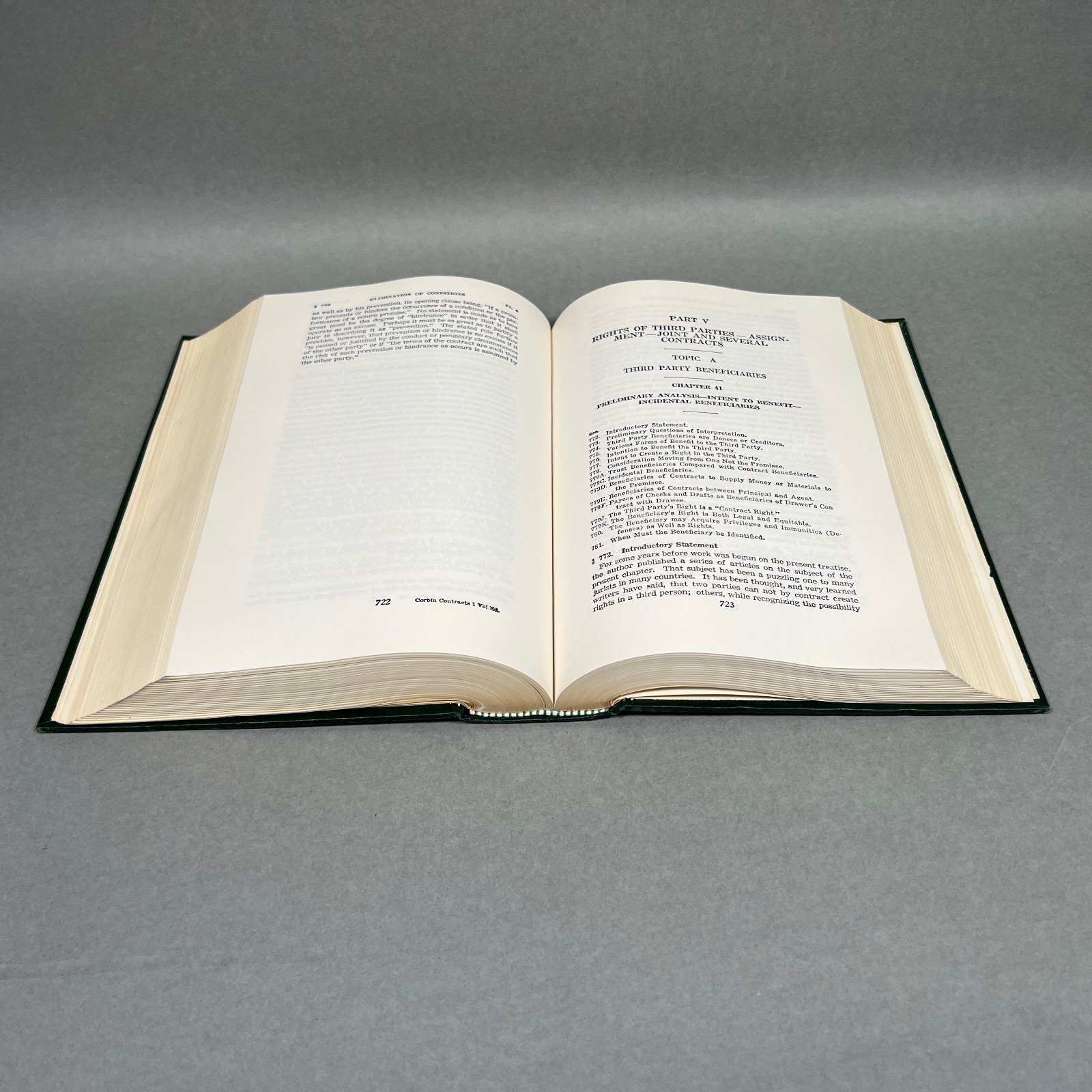 Corbin on Contracts by Arthur Corbin 1 Volume Edition 1952 Hardcover Ships Fast