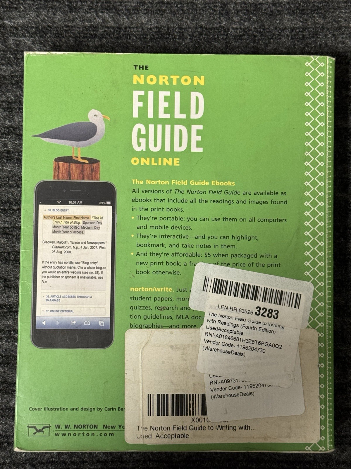 The Norton Field Guide to Writing With Readings Richard Bullock Goggin Book