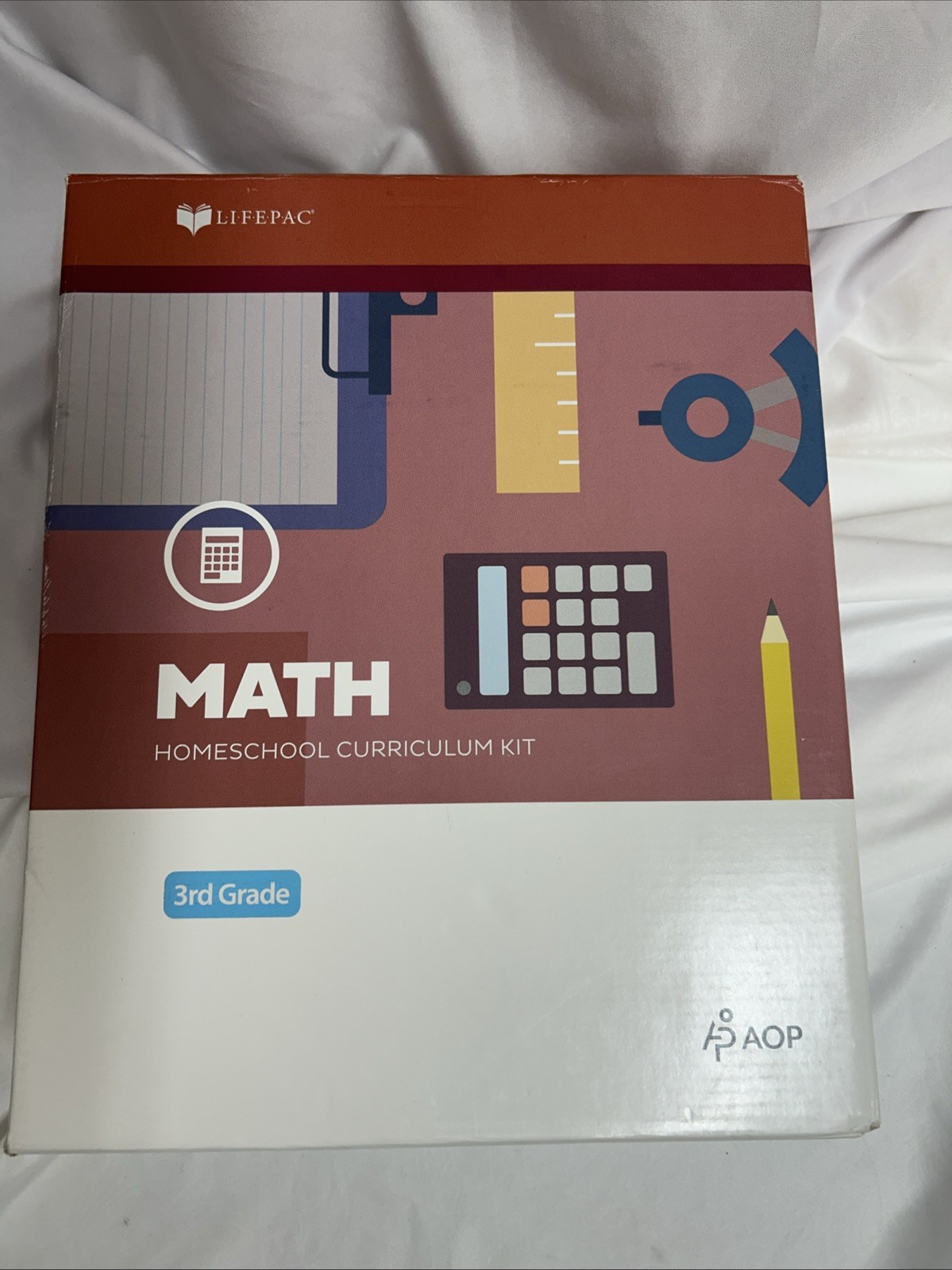AOP Lifepac Math Curriculum Kit 3rd Grade Textbook Mathematics Book