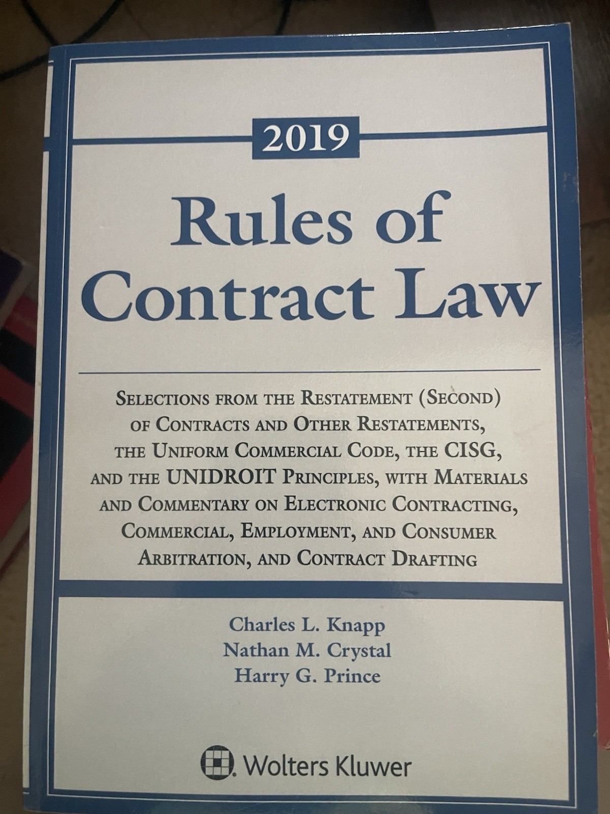 Supplements Ser.: Rules of Contract Law : 2019-2020