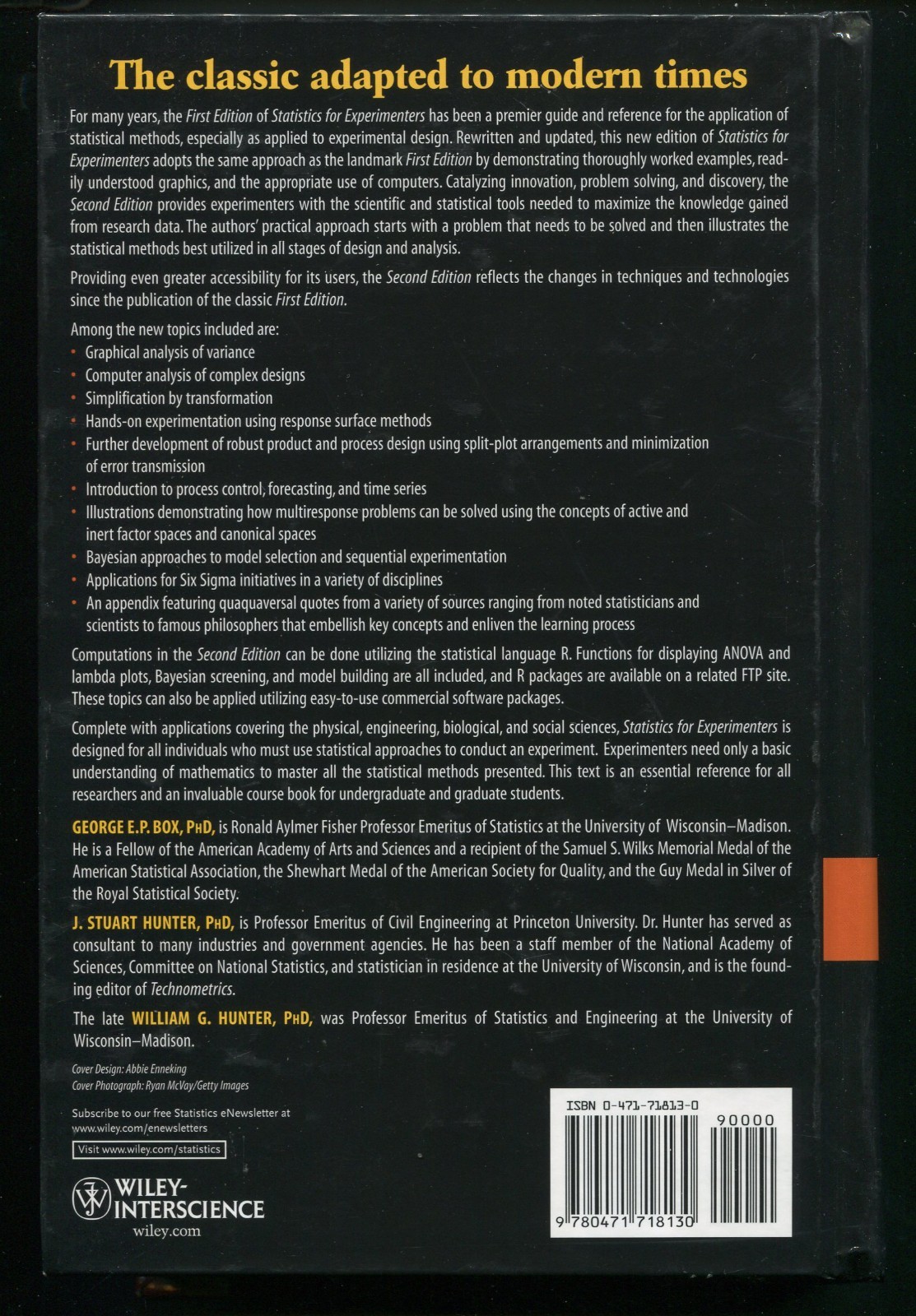 Statistics for Experimenters : Design, Innovation & Discovery by Box, Hunter 2nd