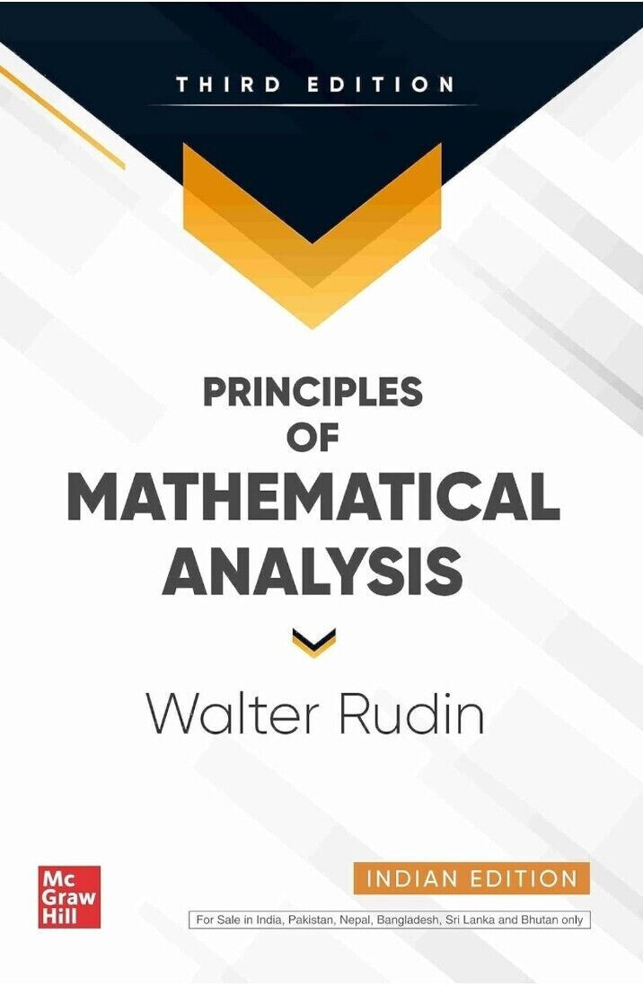 Principles of Mathematical Analysis by Walter Rudin INTL EDITION – 3E – NEW