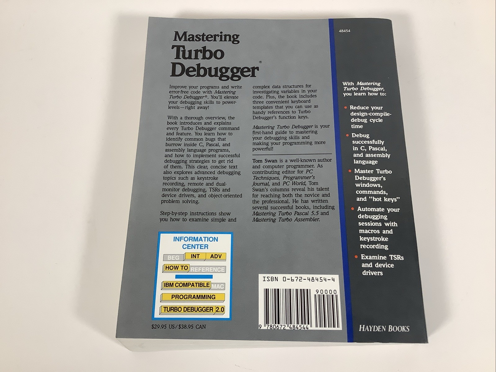 MASTERING TURBO DEBUGGER By Tom Swan