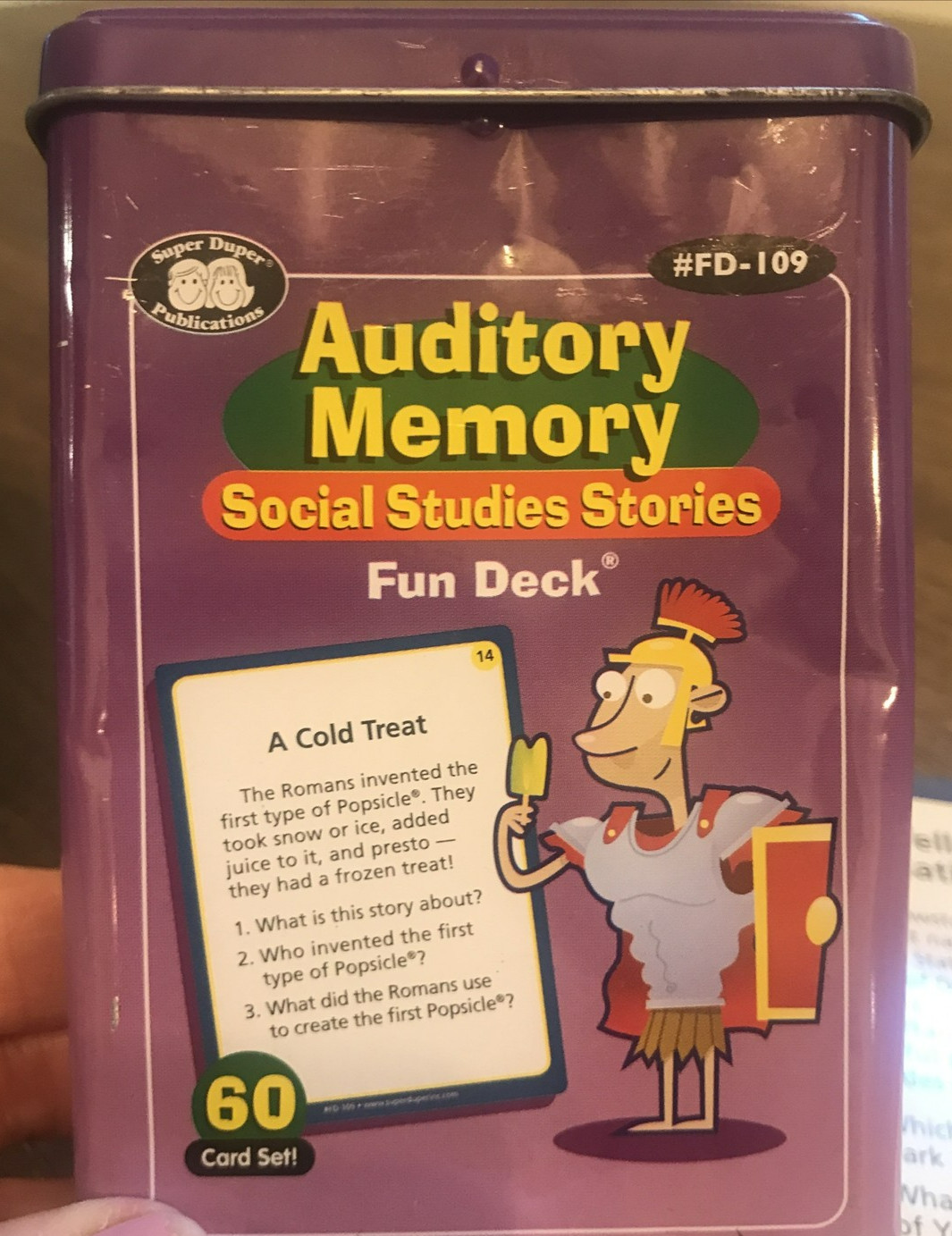 Super Duper Auditory Memory Social Studies Stories Fun Deck