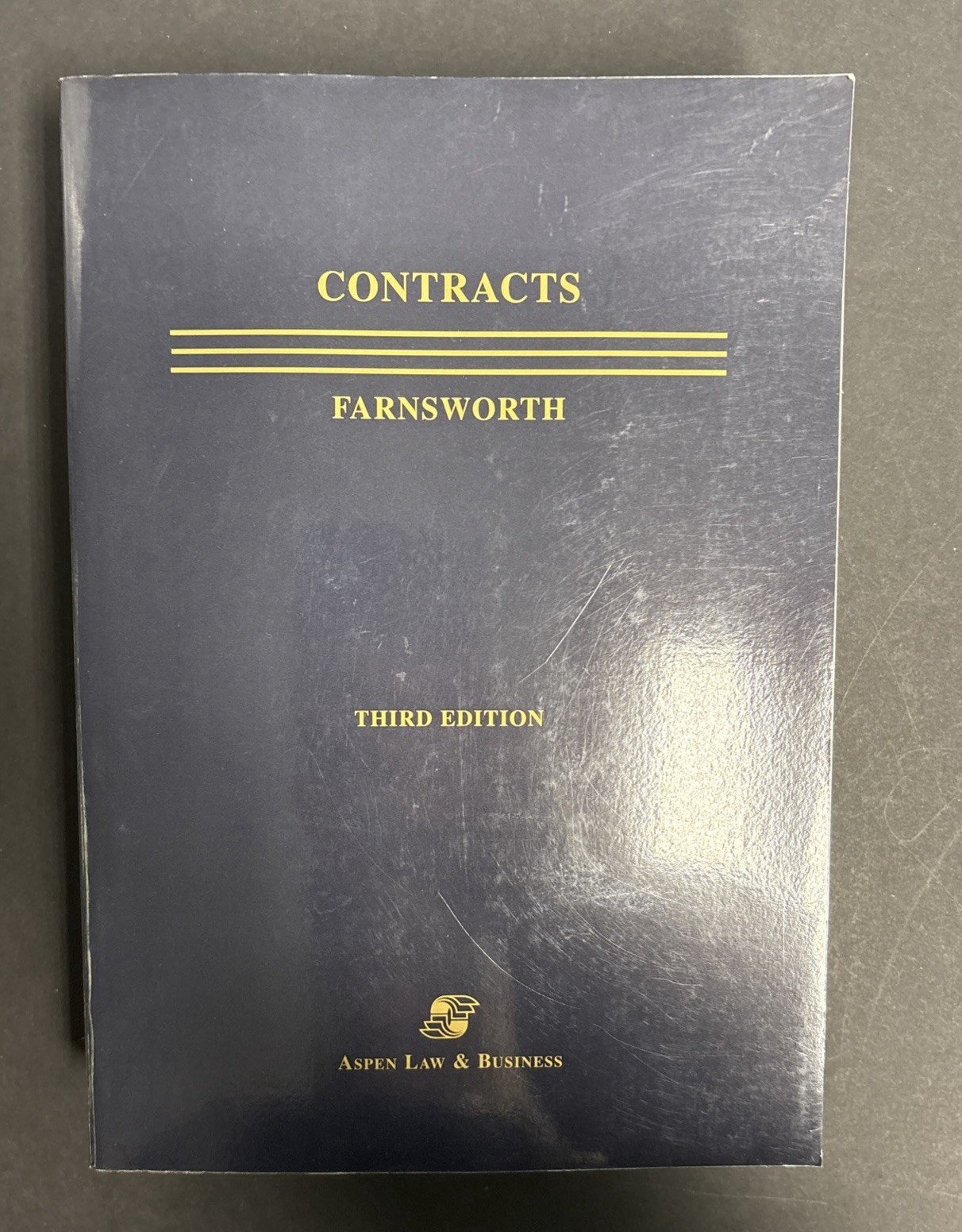 Contracts by E. Allan Farnsworth, 3rd Edition Aspen Softcover Student Treatise