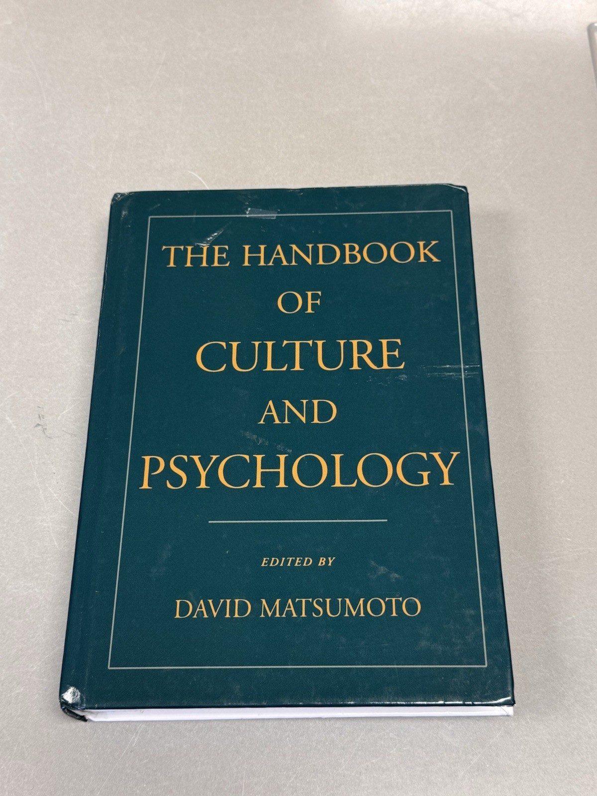 Handbook of Culture and Psychology David Matsumoto HC 2001 Oxford