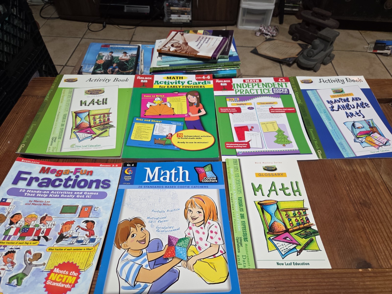 Assorted Math Activity Books, Set Of 6 (Plus A Language Arts Bonus!)