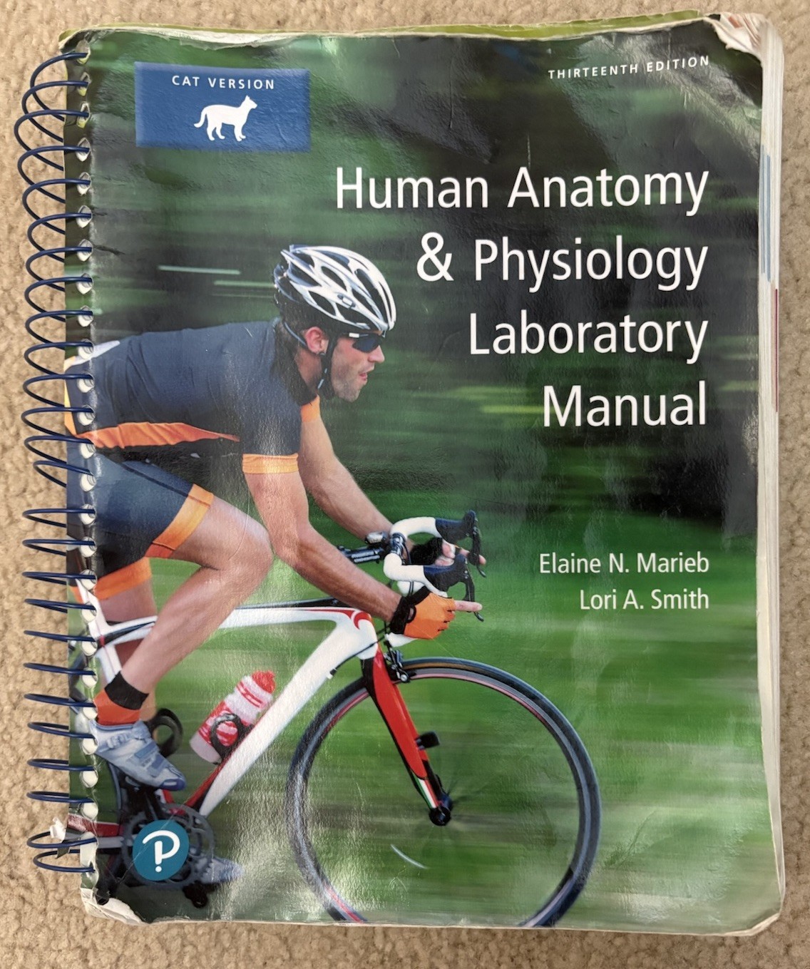 Pearson Anatomy & Physiology Lab Manual Cat Version 13th Ed Marieb Smith