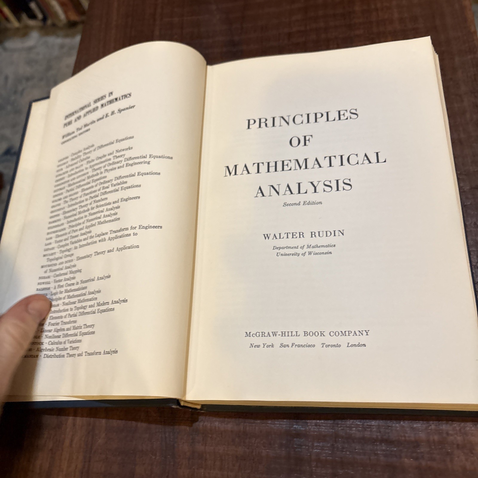Principles of Mathematical Analysis by Rudin, Walter Vintage 2nd Edition READ