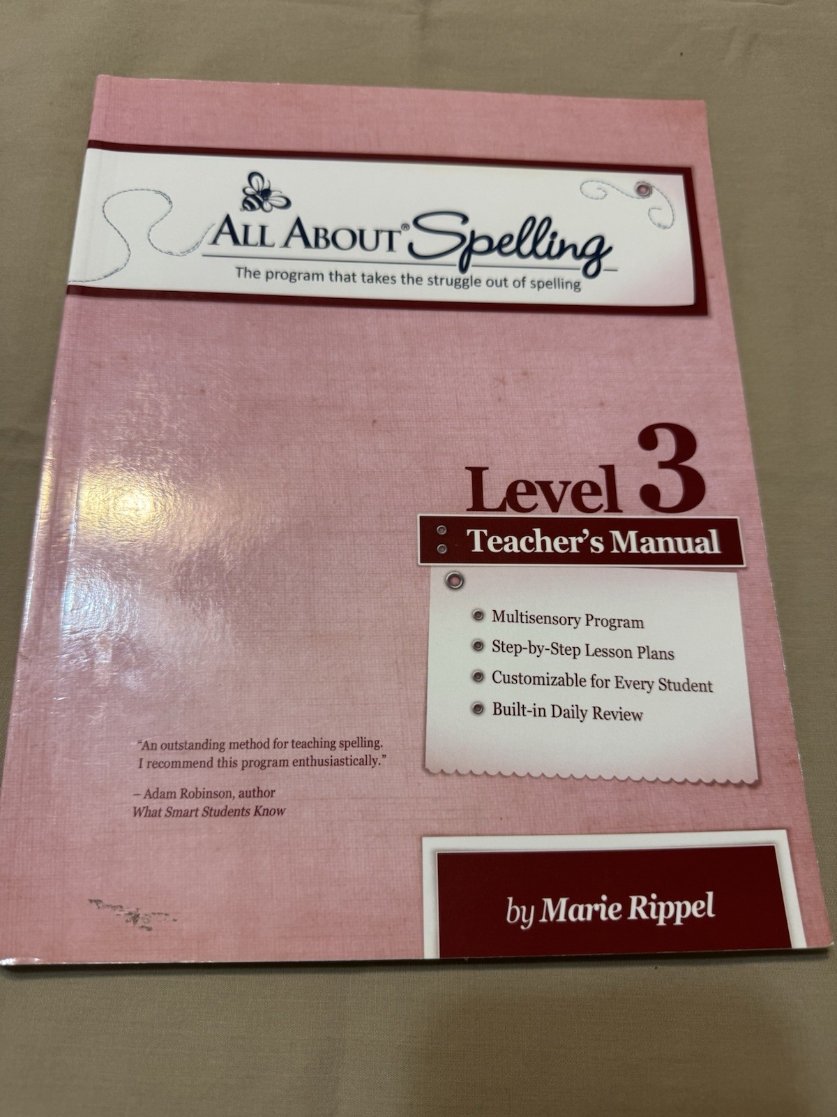 All About Spelling Level 3 Teacher’s Manual Teacher’s Edition Marie Rippel
