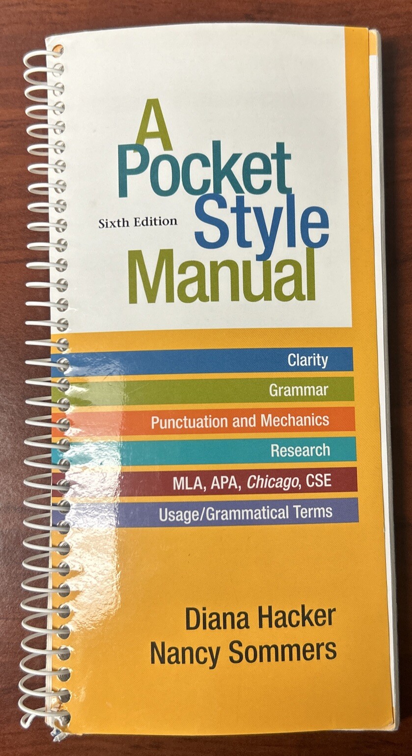 A Pocket Style Manual by Nancy Sommers & Diana Hacker (2011, Spiral, Brand New)