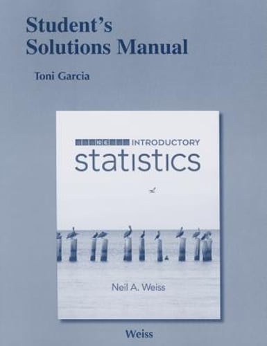 Student Solutions Manual for Introductory Statistics by Neil Weiss: Used