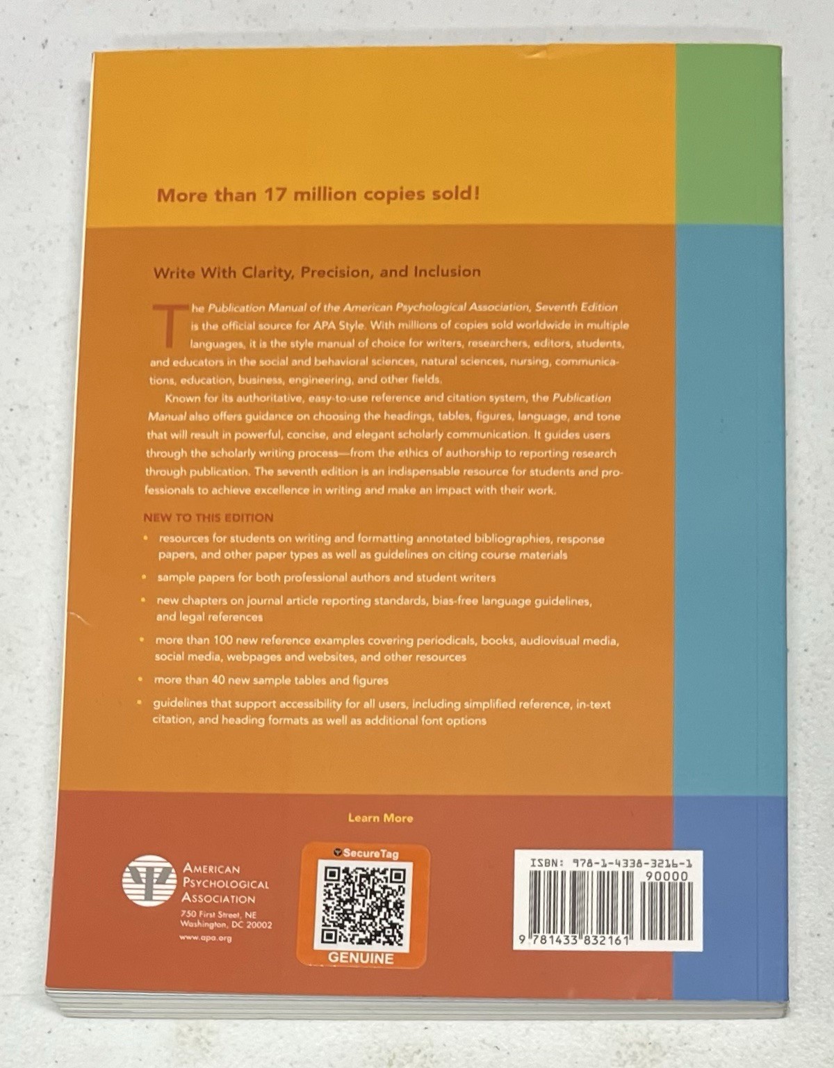 Publication Manual APA 7th Edition Paperback 2019 Psychological Association