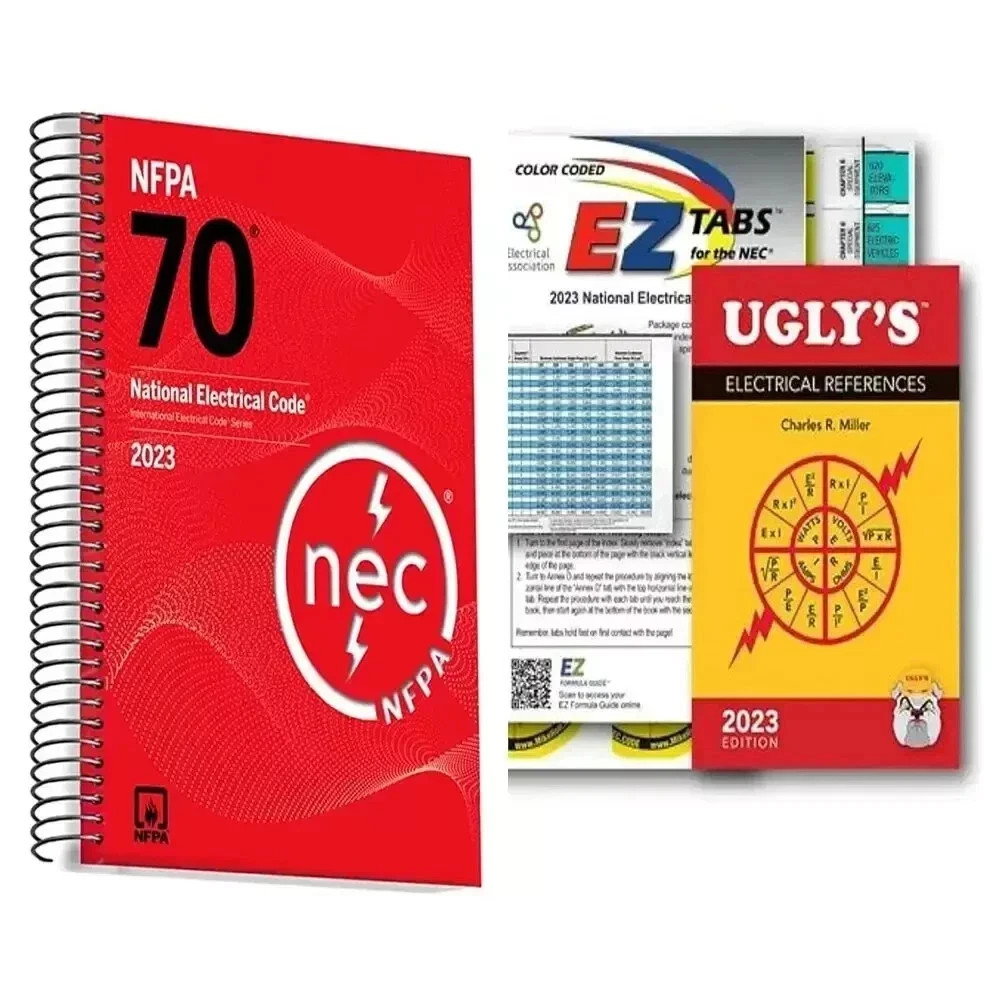 NFPA 70 2023 NEC Code Book + Ugly’s Electrical Ref Spiral +EZ TAB USA