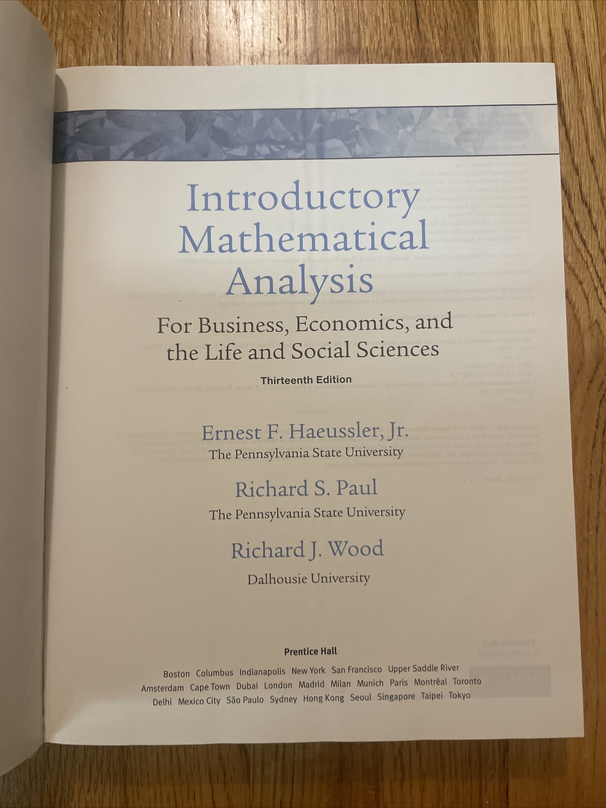 Introductory Mathematical Analysis Thirteenth Edition