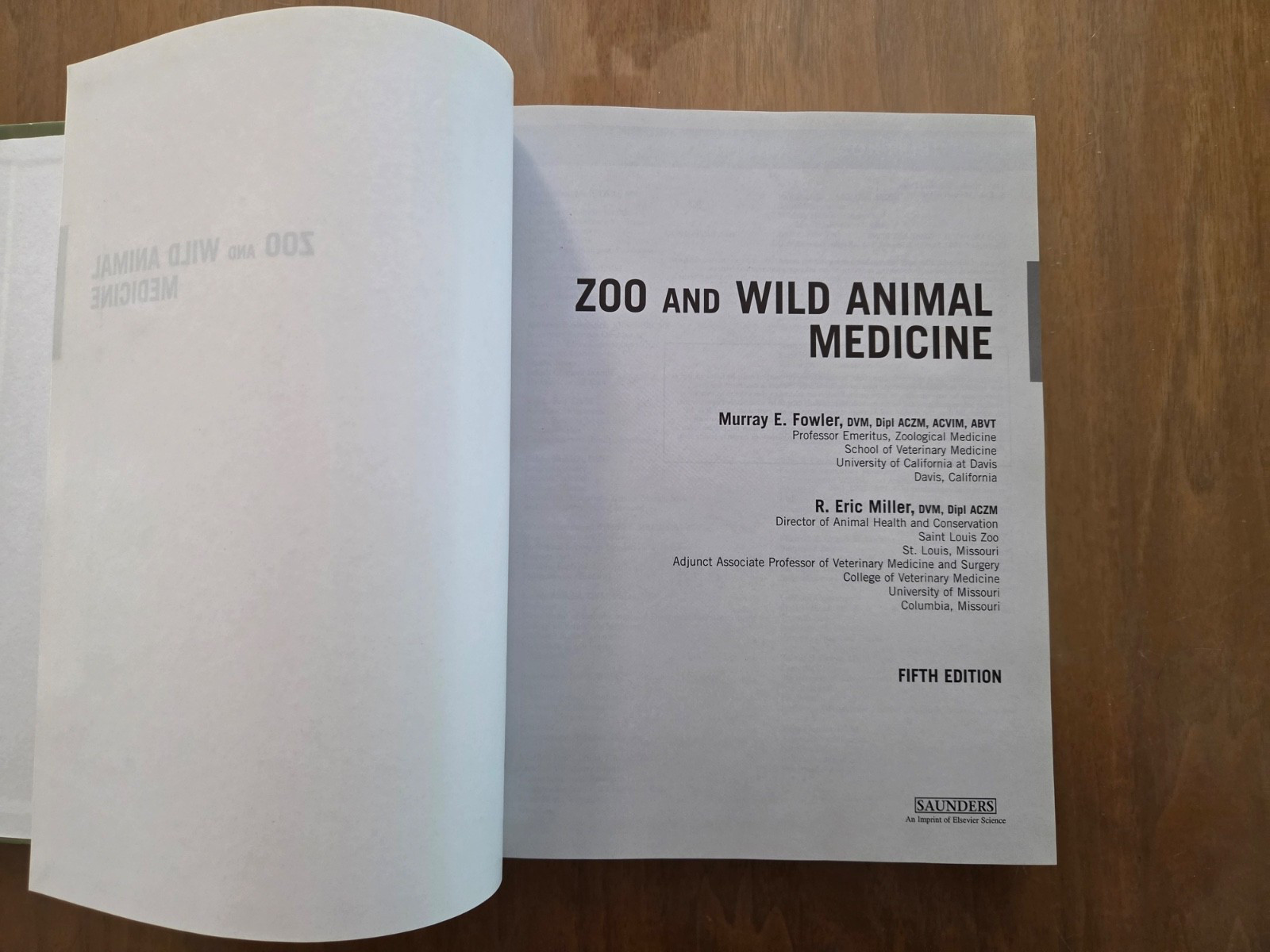 ZOO AND WILD ANIMAL MEDICINE, 5E By Fowler and Murray***NEW CONDITION***
