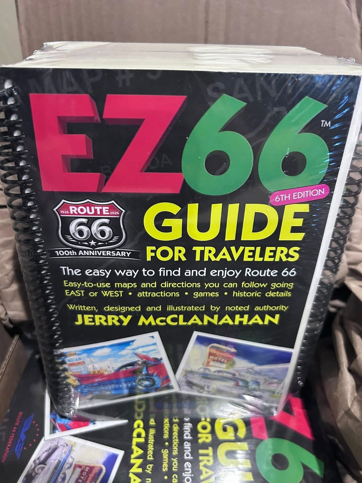 ROUTE 66 EZ 66 GUIDE for TRAVELERS NEW 6th Edition Map Book and Directions
