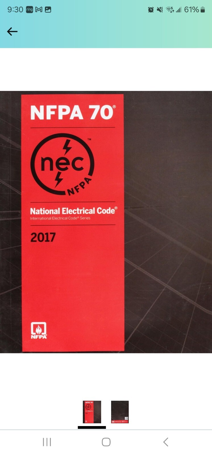 National Electrical Code 2017 by (NFPA) National Fire…ISBN 1455912778