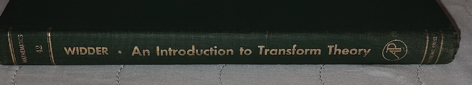 An Introduction To Transform Theory: Pure And Applied By D. Widder HC 1971