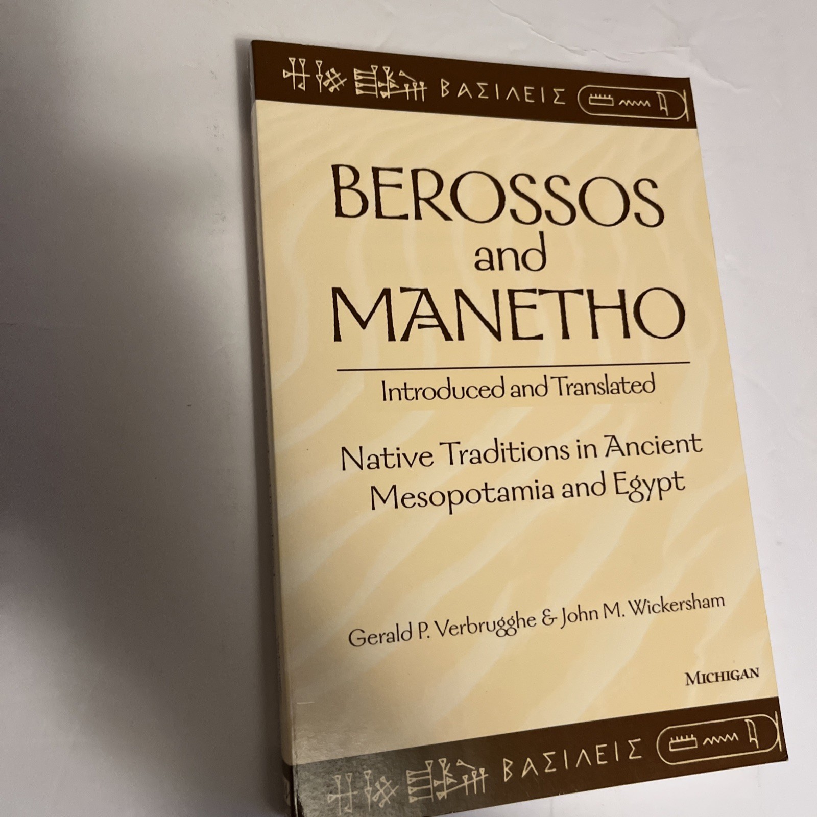 Berossos and Manetho, Introduced and Translated : Native Traditions in…