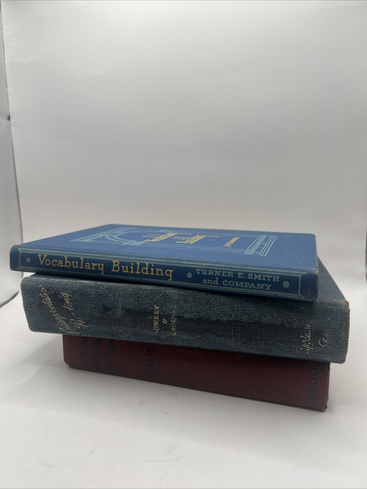 Vintage Educational Textbook Lot Vocabulary Dictation Public Speaking 1940s Book