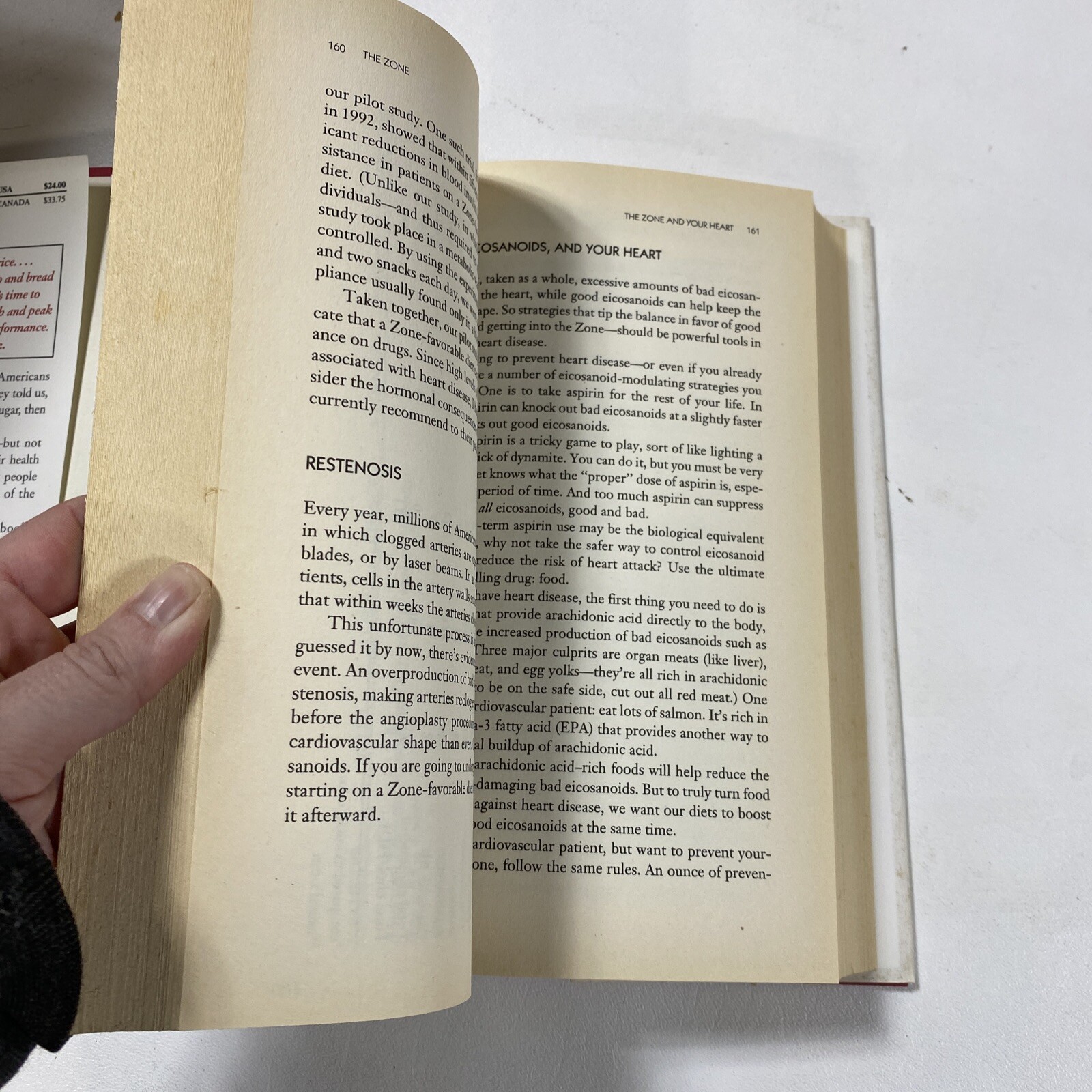 The Zone : A Dietary Road Map – Barry Sears (Dust Jacket, 1995, 1st Edition)