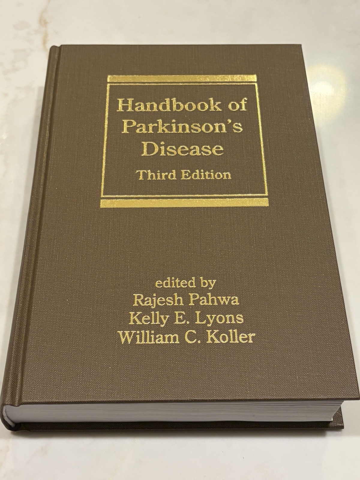 Handbook of Parkinson’s Disease, Third Edition Hardcover Excellent Condition